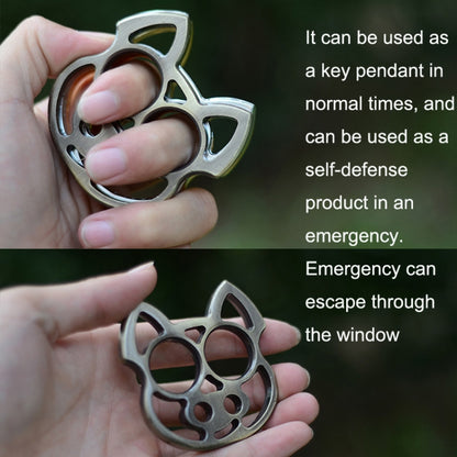 2pcs Cartoon Pig Self-Defense KeyChain Fist Gloves Finger Buckle Emergency Window Breaker(Silver) by buy2fix