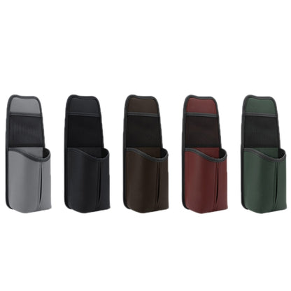 Car Seat Leather Multifunctional Tissue Water Cup Storage Hanging Bag(Brown) by buy2fix