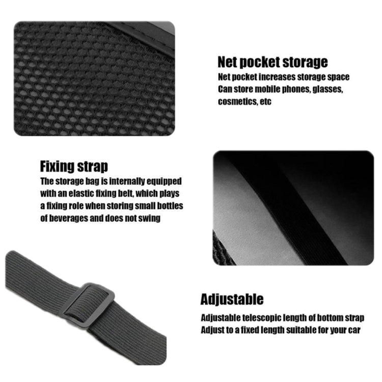 Car Seat Leather Multifunctional Tissue Water Cup Storage Hanging Bag(Grey) by buy2fix