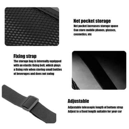 Car Seat Leather Multifunctional Tissue Water Cup Storage Hanging Bag(Grey) by buy2fix