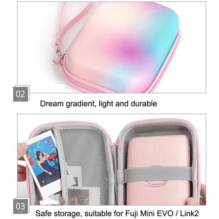 For FUJIFILM Instax Mini EVO / Link2 Printer Hard Shell EVA Storage Bag(Gradient Color) by buy2fix