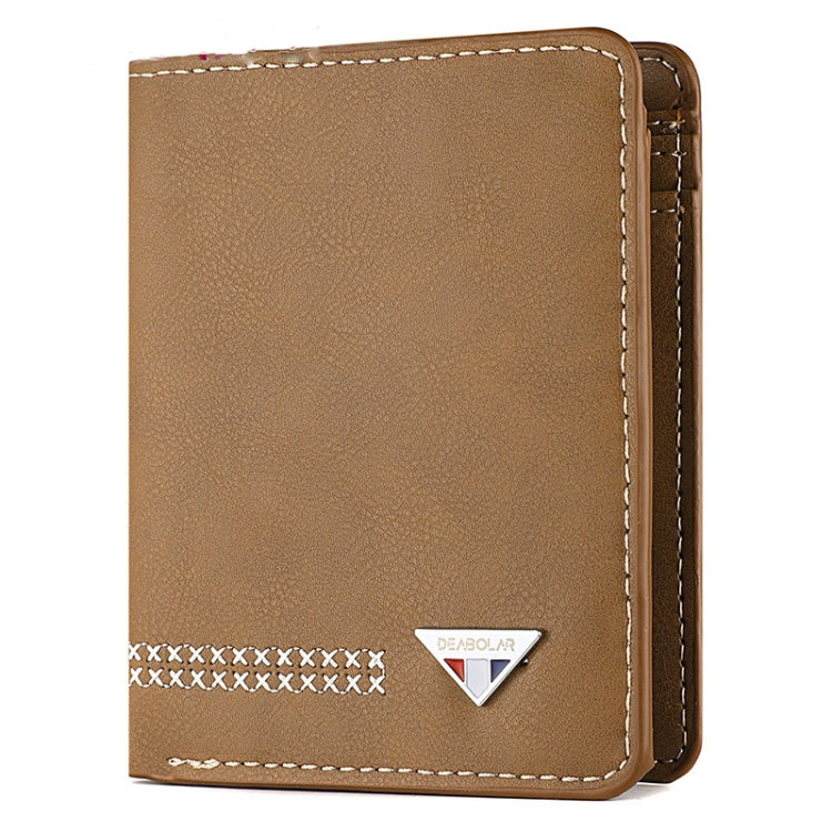 DEABOLAR Men Wallet Retro Casual Short Multi-card Holder Driver License Case(Brown) - Wallets by DEABOLAR | Online Shopping UK | buy2fix