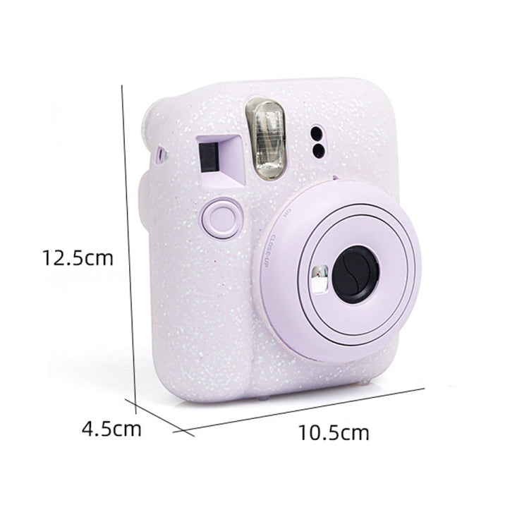 For Fujifilm Instax Mini 12 Soft Shell Camera Bag Storage Silicone Case(Glitter Pink) by buy2fix