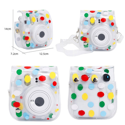 For Fujifilm Instax Mini 12 / 11 Transparent Digital Camera Case(Color Wave Dot) by buy2fix