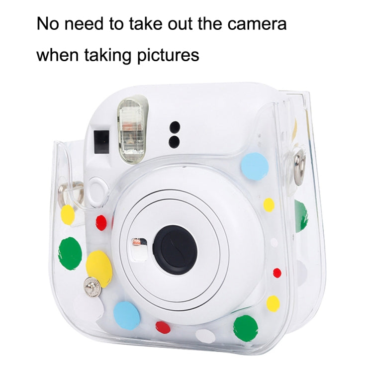 For Fujifilm Instax Mini 12 / 11 Transparent Digital Camera Case(Color Wave Dot) by buy2fix