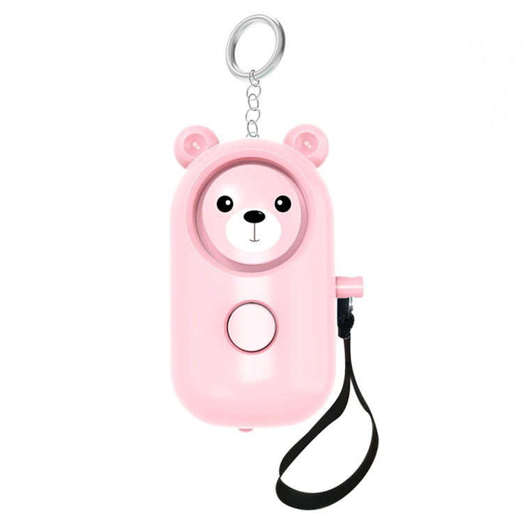130dB LED Personal Alarm Pull Ring Outdoor Self-defense Products, Specification: Bear Style (Pink) by buy2fix