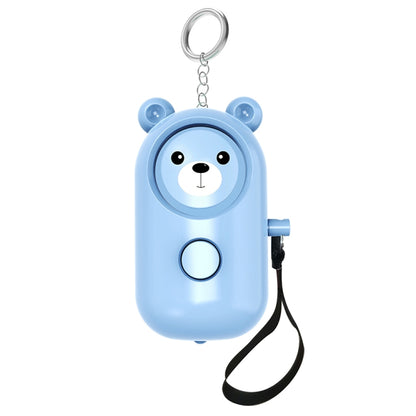 130dB LED Personal Alarm Pull Ring Outdoor Self-defense Products, Specification: Bear Style (Blue) by buy2fix