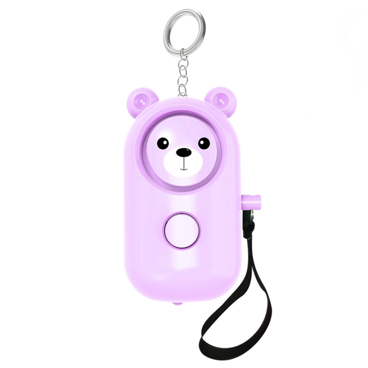 130dB LED Personal Alarm Pull Ring Outdoor Self-defense Products, Specification: Bear Style (Purple) by buy2fix
