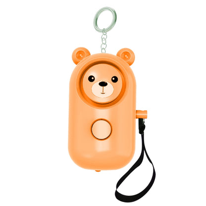130dB LED Personal Alarm Pull Ring Outdoor Self-defense Products, Specification: Bear Style (Orange) by buy2fix