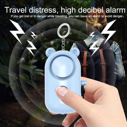 130dB LED Personal Alarm Pull Ring Outdoor Self-defense Products, Specification: Bear Style (Orange) by buy2fix