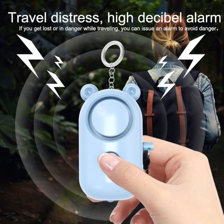 130dB LED Personal Alarm Pull Ring Outdoor Self-defense Products, Specification: Bear Style (Purple) by buy2fix