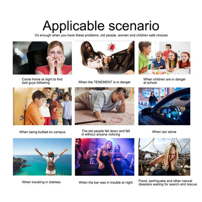 130dB LED Personal Alarm Pull Ring Outdoor Self-defense Products, Specification: Bear Style (Green) by buy2fix