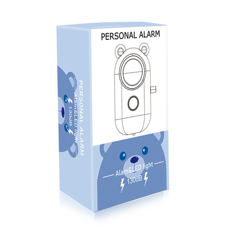 130dB LED Personal Alarm Pull Ring Outdoor Self-defense Products, Specification: Bear Style (Blue) by buy2fix