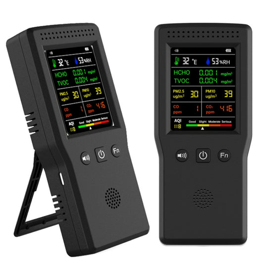 9 In 1 Air Quality Detector Handheld High Precision Formaldehyde Detector(Black) - Air & Water Quality Tester by buy2fix | Online Shopping UK | buy2fix