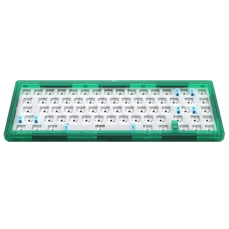 Hot Swap Shaft Wired RGB Back Light Customized Mechanical Keyboard Kit(Green Transparent) by buy2fix