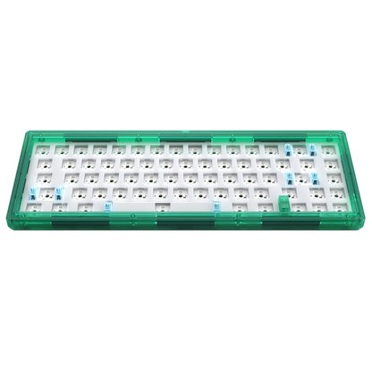 Hot Swap Shaft Wired RGB Back Light Customized Mechanical Keyboard Kit(Green Transparent) by buy2fix