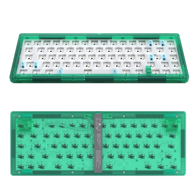 Hot Swap Shaft Wired RGB Back Light Customized Mechanical Keyboard Kit(Green Transparent) by buy2fix