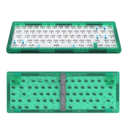 Hot Swap Shaft Wired RGB Back Light Customized Mechanical Keyboard Kit(Green Transparent) by buy2fix