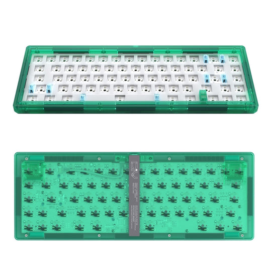 Hot Swap Shaft Wired RGB Back Light Customized Mechanical Keyboard Kit(Green Transparent) by buy2fix