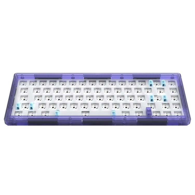 Hot Swap Shaft Wired RGB Back Light Customized Mechanical Keyboard Kit(Purple Transparent) by buy2fix
