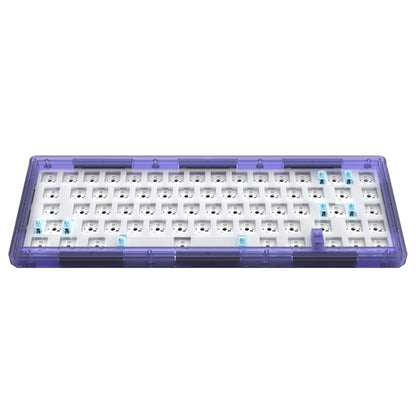 Hot Swap Shaft Wired RGB Back Light Customized Mechanical Keyboard Kit(Purple Transparent) by buy2fix