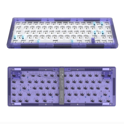 Hot Swap Shaft Wired RGB Back Light Customized Mechanical Keyboard Kit(Purple Transparent) by buy2fix