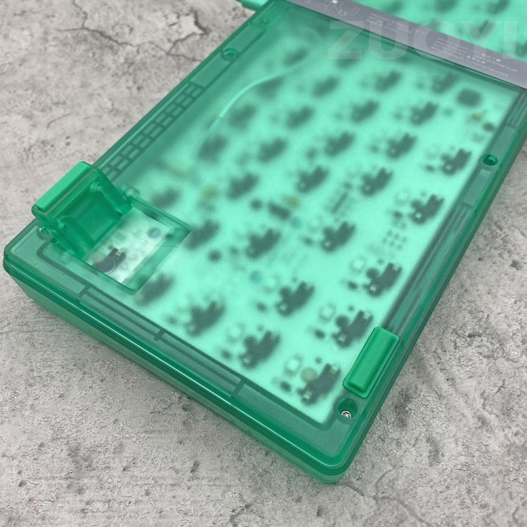 Hot Swap Shaft Wired RGB Back Light Customized Mechanical Keyboard Kit(Green Transparent) by buy2fix