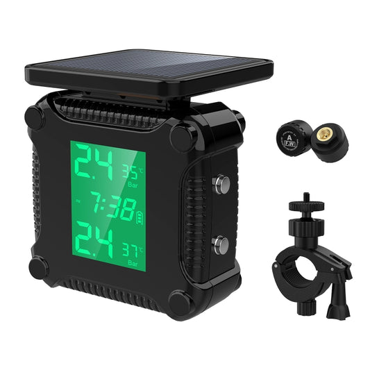 M9 Solar Motorcycle Tire Pressure Monitor Color Screen High Precision Sensor - Tire Pressure Gauges by buy2fix | Online Shopping UK | buy2fix