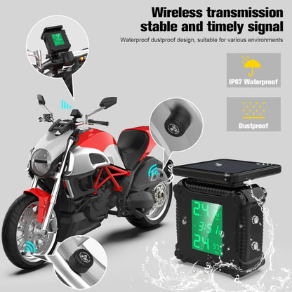 M9 Solar Motorcycle Tire Pressure Monitor Color Screen High Precision Sensor - Tire Pressure Gauges by buy2fix | Online Shopping UK | buy2fix