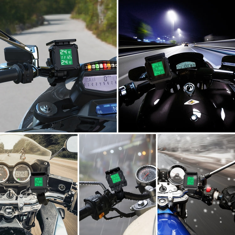 M9 Solar Motorcycle Tire Pressure Monitor Color Screen High Precision Sensor - Tire Pressure Gauges by buy2fix | Online Shopping UK | buy2fix