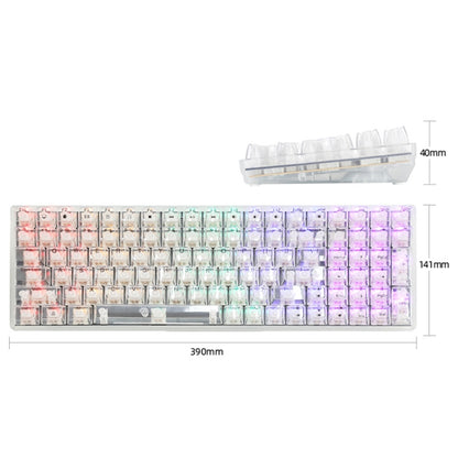 100 Keys Customized Gaming Wired Mechanical Keyboard Transparent Keycap Green Shaft (Black) by buy2fix