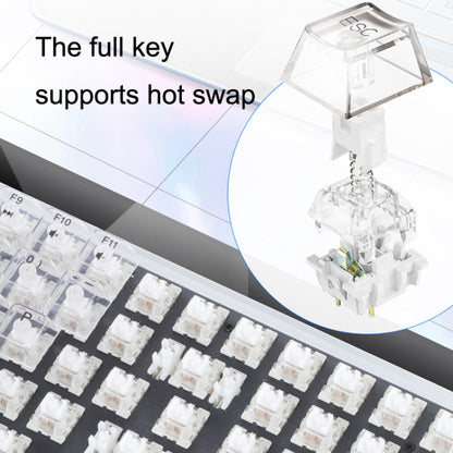 100 Keys Customized Gaming Wired Mechanical Keyboard Transparent Keycap Green Shaft (Black) by buy2fix