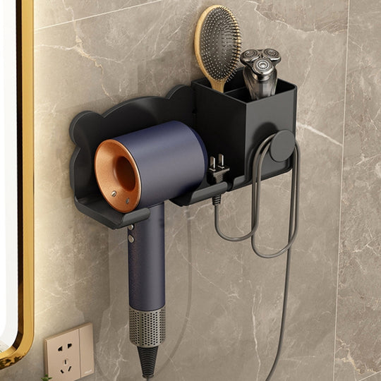Pour sèche-cheveux Dyson support mural étagère de salle de bain support de rangement, style: mise à niveau noir