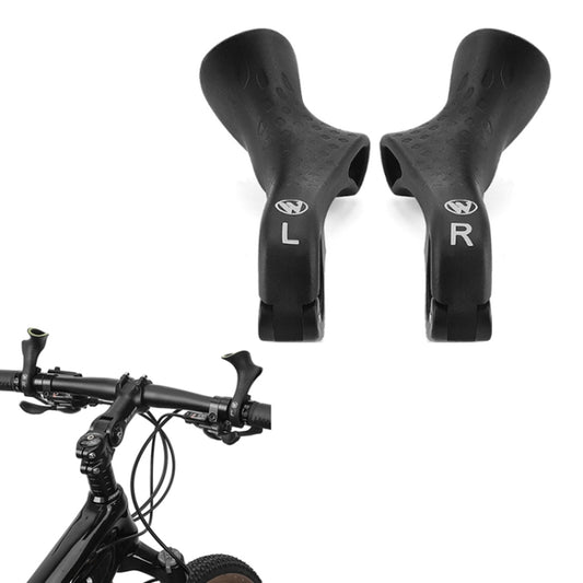 WEST BIKING Bike Cow Horns Fluorescent Deputy Handle Riding Equipment(Black) - Bicycle Grips by WEST BIKING | Online Shopping UK | buy2fix
