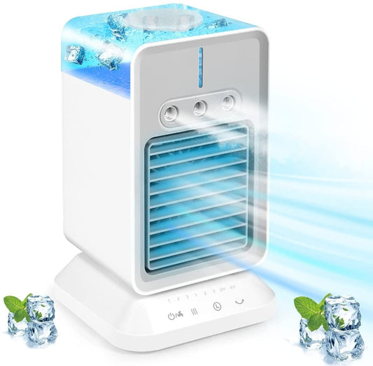2000 mAh USB Mini Desktop Spray Humidification Cooling Fan Home Air Conditioner Fan Cooler by buy2fix