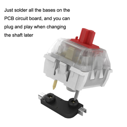 100pcs Mechanical Keyboard Shaft Body Hot Swap Base Modified Shaft Seat Connector(Black) by buy2fix