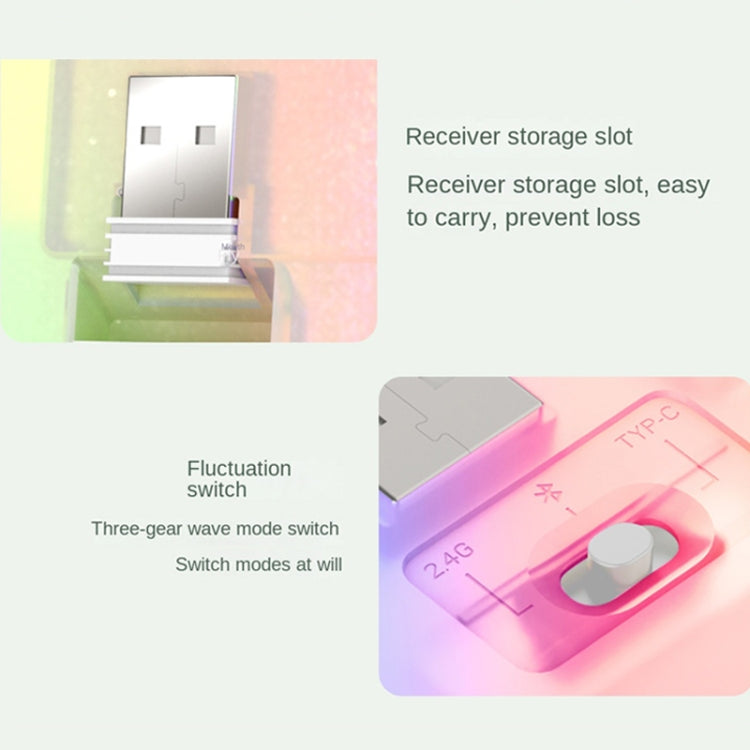 82 Keys Bluetooth Wireless 3-mode RGB Hot-plug Customized Mechanical Keyboard Kit + Keycap(White) by buy2fix