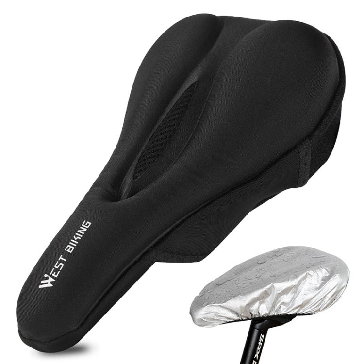 WEST BIKING Bike Cushion Cover Thick Silicone Quick Release Seat Cushion(Black) by WEST BIKING