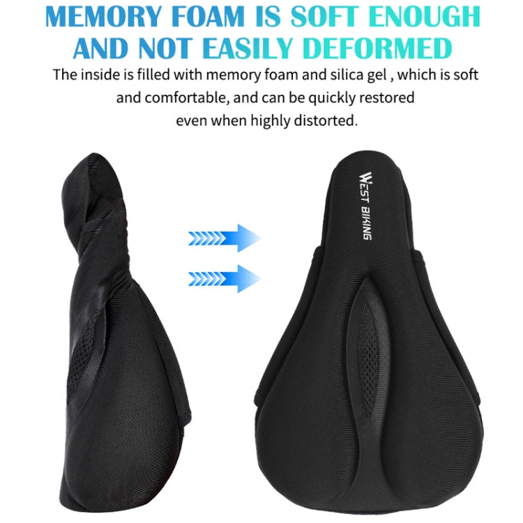 WEST BIKING Bike Cushion Cover Thick Silicone Quick Release Seat Cushion(Black) by WEST BIKING