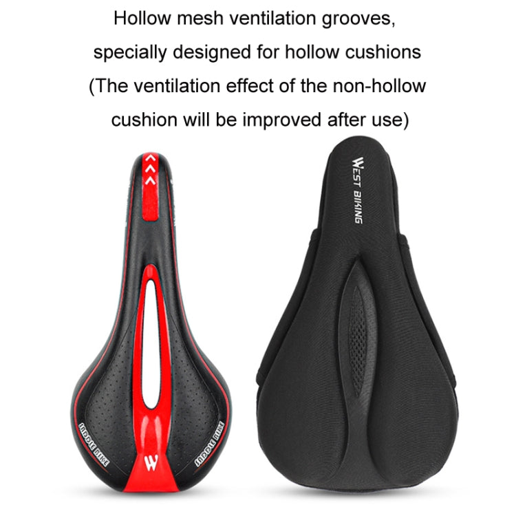 WEST BIKING Bike Cushion Cover Thick Silicone Quick Release Seat Cushion(Black) by WEST BIKING