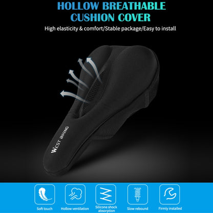 WEST BIKING Bike Cushion Cover Thick Silicone Quick Release Seat Cushion(Black) by WEST BIKING