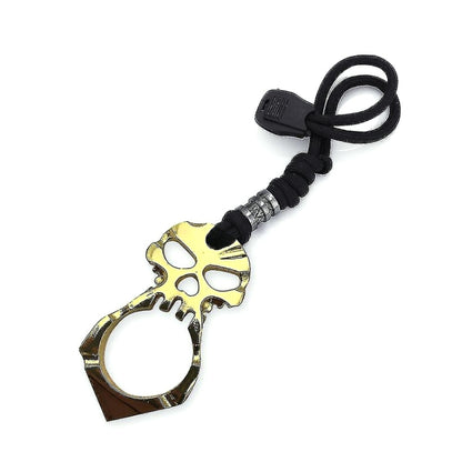 Rose Thorn Single Finger Buckle Self-defense Broken Window Keychain(Gold) by buy2fix