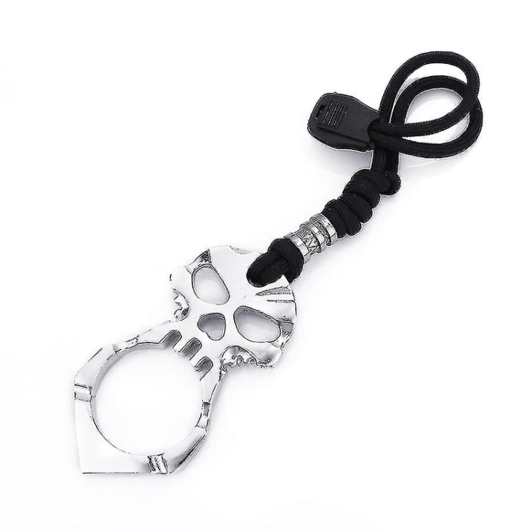 Rose Thorn Single Finger Buckle Self-defense Broken Window Keychain(Silver) by buy2fix