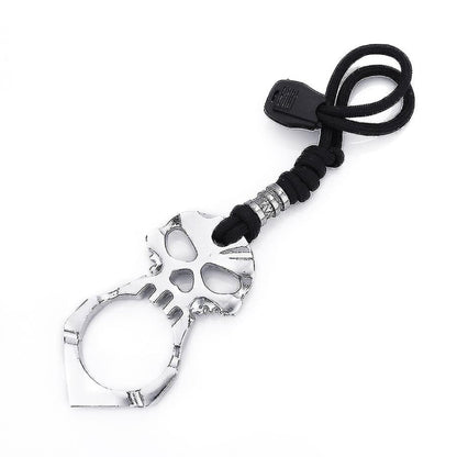 Rose Thorn Single Finger Buckle Self-defense Broken Window Keychain(Silver) by buy2fix