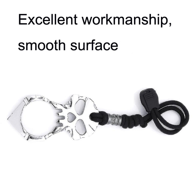 Rose Thorn Single Finger Buckle Self-defense Broken Window Keychain(Silver) by buy2fix