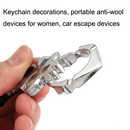 Rose Thorn Single Finger Buckle Self-defense Broken Window Keychain(Silver) by buy2fix