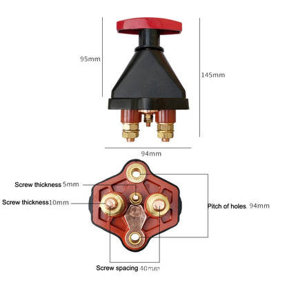 Ship Yacht Power Supply Power-off Switch Battery High Current Protection Control Switch - Car Switches by buy2fix | Online Shopping UK | buy2fix