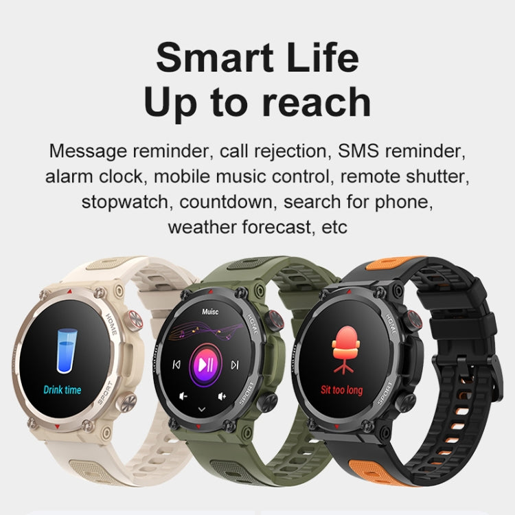 S56T Heart Rate/Blood Oxygen/Sleep Monitoring Bluetooth Call Outdoor Waterproof Smart Watch(Gold) by buy2fix