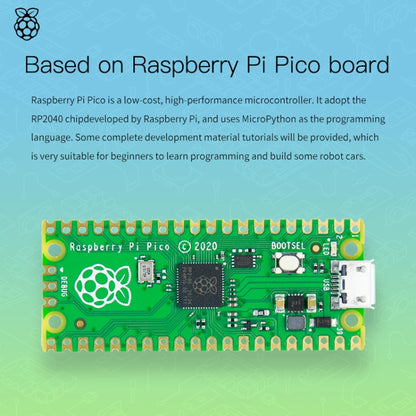 Yahboom Python Programming Smart Car Development Board Kit For Raspberry Pi Pico(Pico Robot) - Robotics Accessories by Yahboom | Online Shopping UK | buy2fix