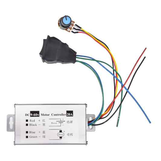 20A Forward And Reverse DC Speed Regulator 9-60V Pulse Wide Motor Driver PWM Control Board(With Switch) - Boards & Shields by buy2fix | Online Shopping UK | buy2fix